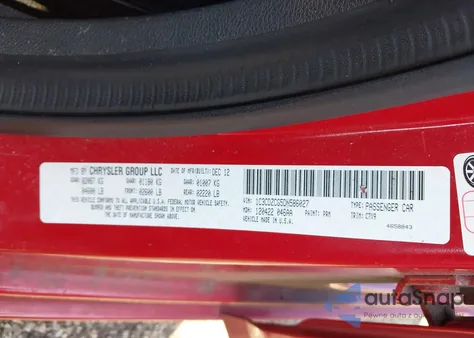 2013 Dodge Avenger Sxt from USA, damaged, VIN 1C3CDZCG5DN586027